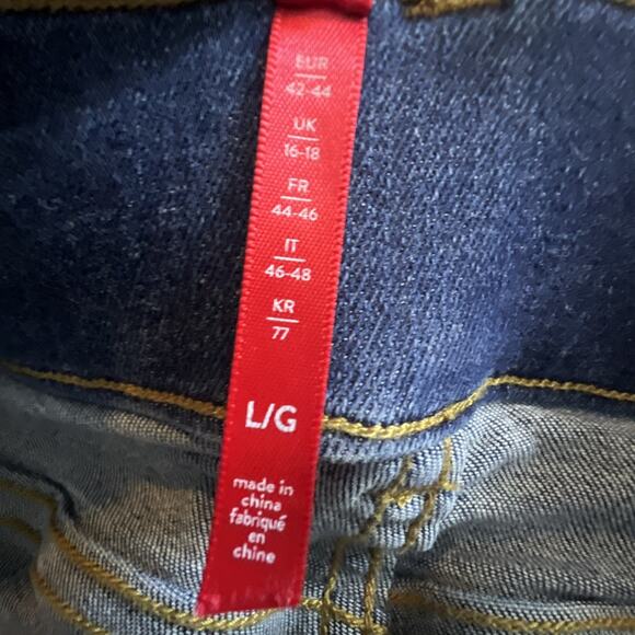 Spanx Womens Flare Jeans large Midnight Shade Stretch Denim Slimming 20327R - Picture 8 of 14